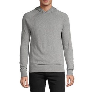 JF J.Ferrar Mens Hooded Classic Long Sleeve Pullover Sweater Size Medium
